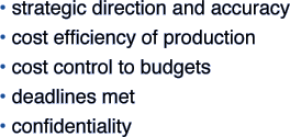 • strategic direction and accuracy